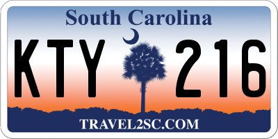 SC license plate KTY216