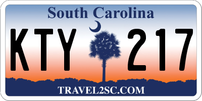 SC license plate KTY217