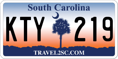 SC license plate KTY219