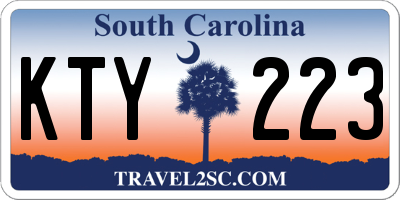 SC license plate KTY223