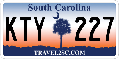 SC license plate KTY227