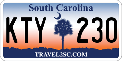 SC license plate KTY230