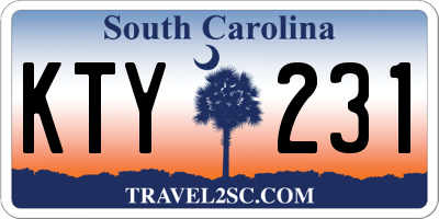 SC license plate KTY231