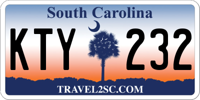 SC license plate KTY232