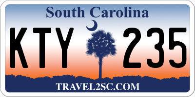 SC license plate KTY235