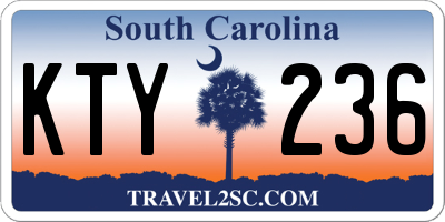 SC license plate KTY236