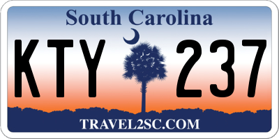 SC license plate KTY237