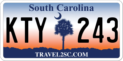 SC license plate KTY243