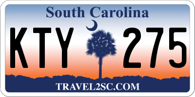 SC license plate KTY275