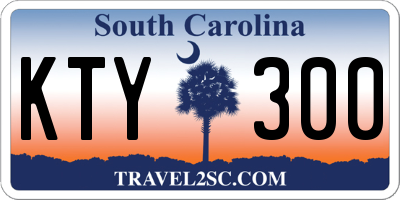 SC license plate KTY300