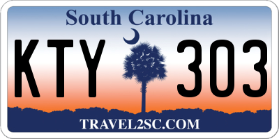 SC license plate KTY303