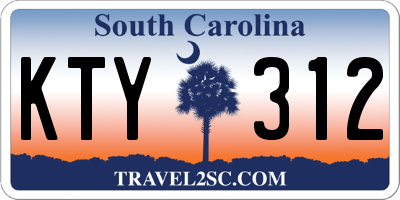 SC license plate KTY312