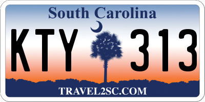 SC license plate KTY313