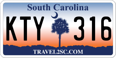 SC license plate KTY316