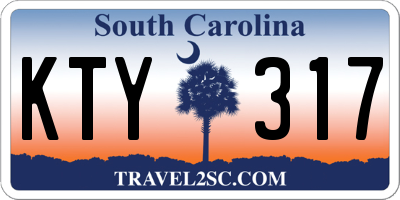 SC license plate KTY317