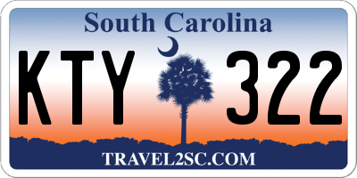 SC license plate KTY322