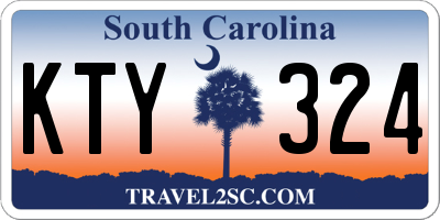 SC license plate KTY324