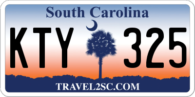 SC license plate KTY325