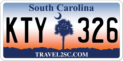 SC license plate KTY326