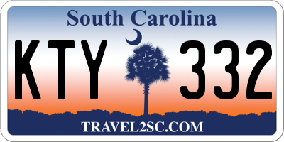 SC license plate KTY332