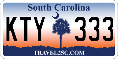 SC license plate KTY333