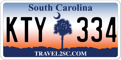 SC license plate KTY334