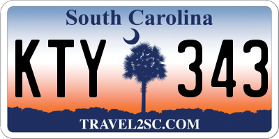 SC license plate KTY343