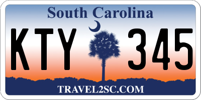 SC license plate KTY345