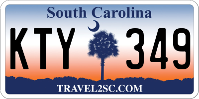 SC license plate KTY349