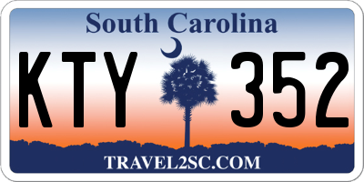 SC license plate KTY352