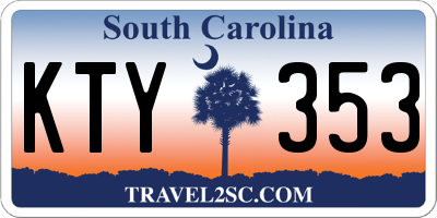 SC license plate KTY353