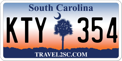 SC license plate KTY354