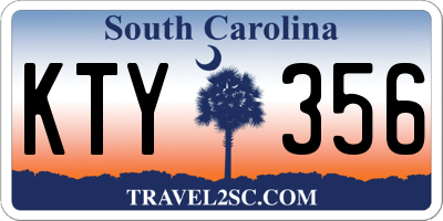 SC license plate KTY356