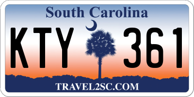 SC license plate KTY361