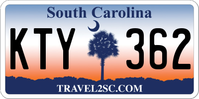 SC license plate KTY362