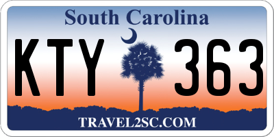 SC license plate KTY363