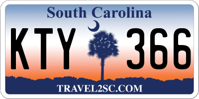SC license plate KTY366