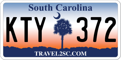 SC license plate KTY372