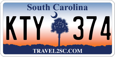 SC license plate KTY374