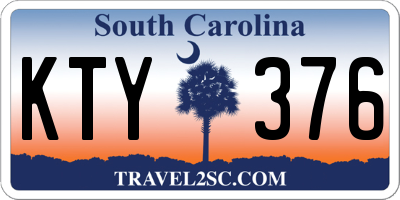 SC license plate KTY376