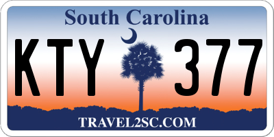 SC license plate KTY377