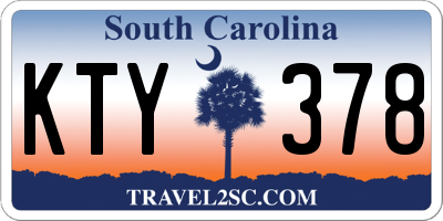 SC license plate KTY378