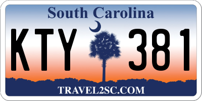 SC license plate KTY381