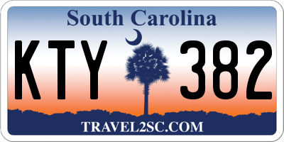 SC license plate KTY382