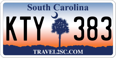 SC license plate KTY383