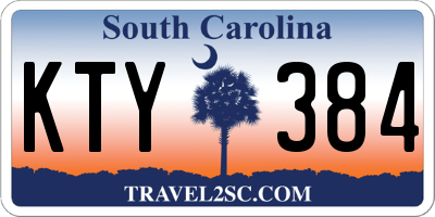 SC license plate KTY384