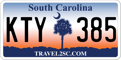 SC license plate KTY385