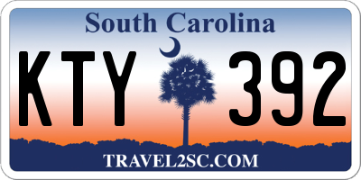 SC license plate KTY392