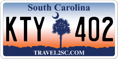 SC license plate KTY402