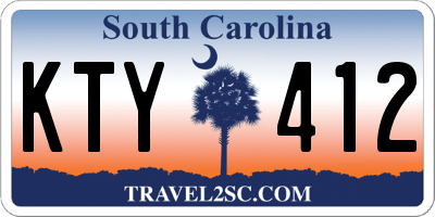 SC license plate KTY412
